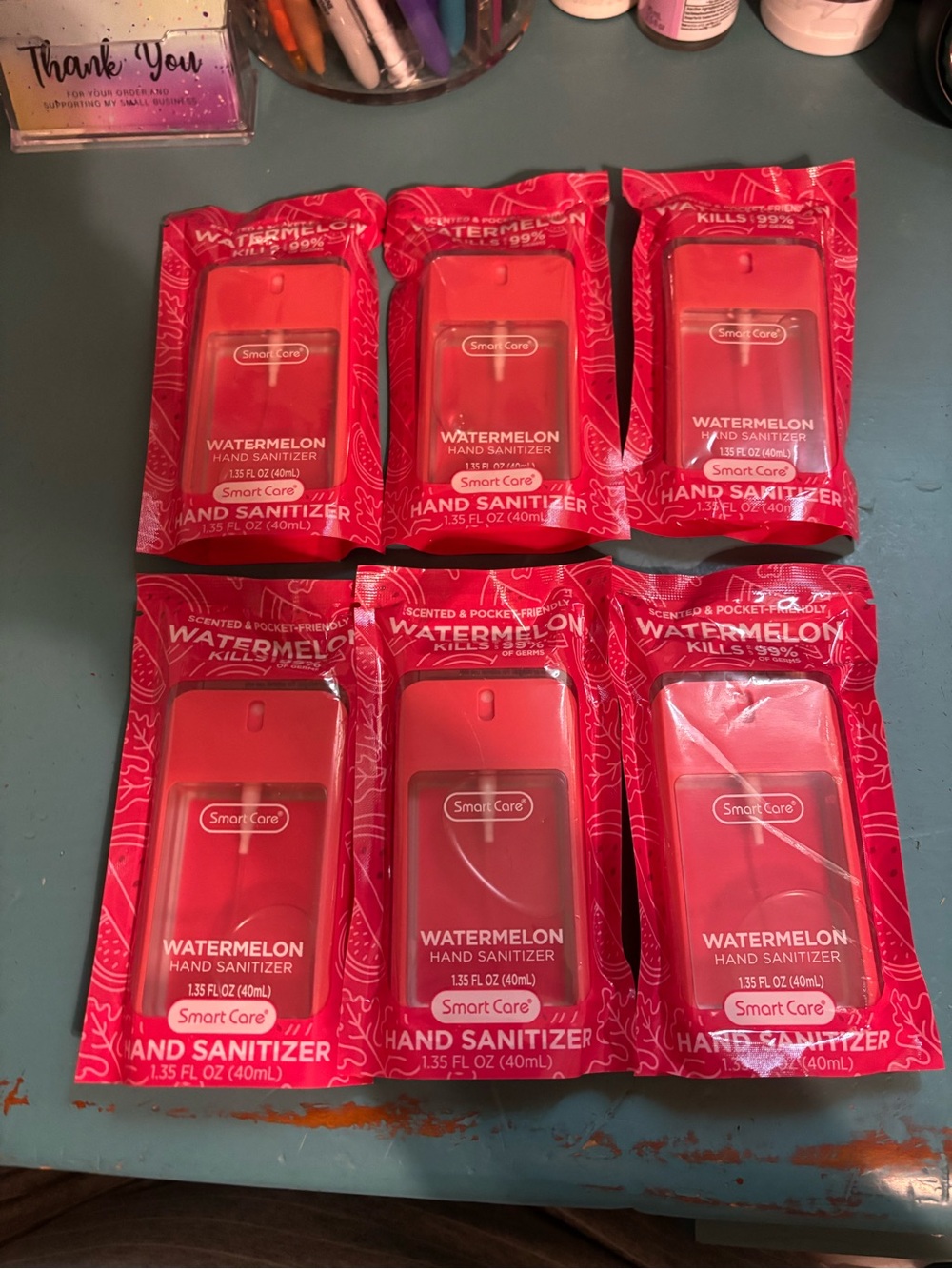6 Pack of Watermelon Hand Sanitizers